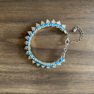 Gold and Blue Stud Bracelet
